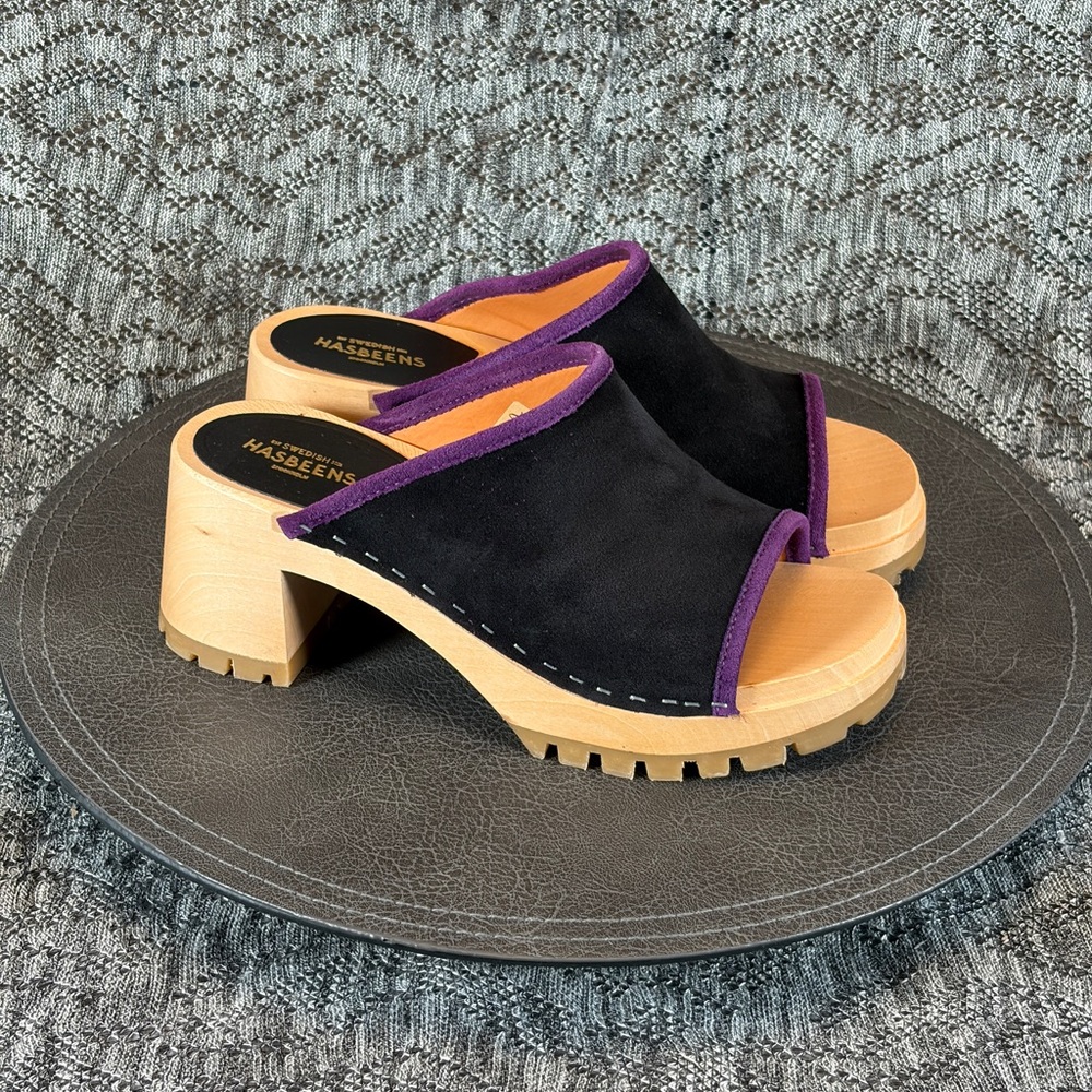 Swedish Hasbeens Piping Clog Sandal 37